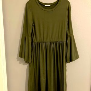 Women’s Knit Olive Green Dress